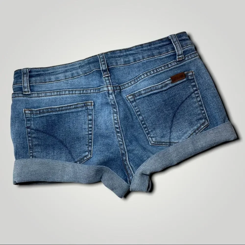JOES BOHO PREPPY MEDIUM WASH CUFFED DENIM BLUE SHORTS SIZE 14 (GIRLS)